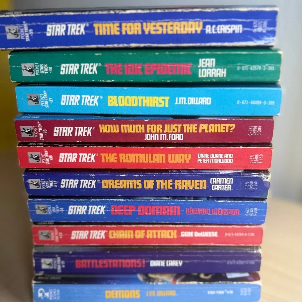 Star Trek Pocket Books Lot of 10 Original Series Novels compete run #30-39 1st